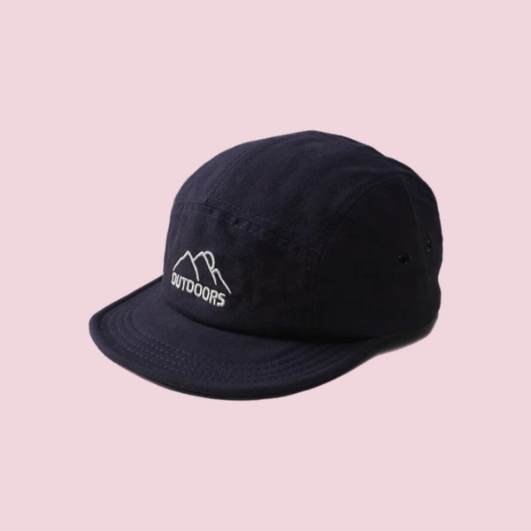 Navy Blue Five-Panel Outdoor Cap Quick-Drying Short Brim Hill Soft Top Soft Brim Peaked Cap Running Quick-Drying Sun Protection Hat