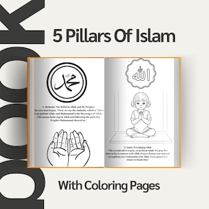 5 Pillars Of Islam, Islamic Coloring Book For Kids, Islamic Storybook, Islamic Coloring Sheets, Coloring Pages, Muslim Kids Activities
