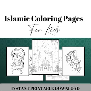 islamic coloring pages for kids, islamic storybook, muslim coloring pages, printable pages, muslim kids activities, islamic printables