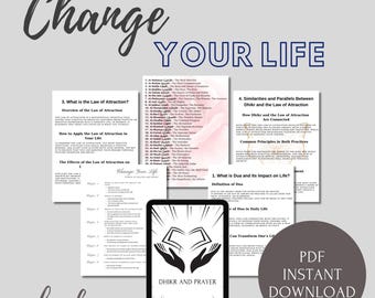 Islamic E-Book, Allah's 99 Names, Dua, Dhikr, Law of Attraction (Digital Download)