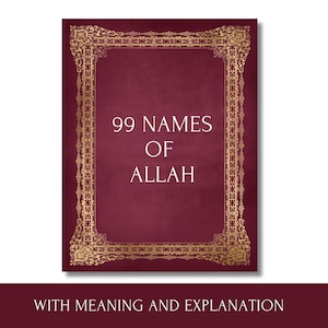 99 Names of Allah, Daily Islamic Muslim Journal, Journal Quran Verses, Muslim Gift, Journal Dua Book, Arabic Prayer Room Gift, Islamic Gift