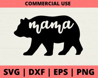 Mama Bear SVG / Día de la Madre SVG / Mom SVG / Mommy svg / Mom Shirt svg / Tshirt svg / Cut File / Cricut / Silhouette / Digital Download