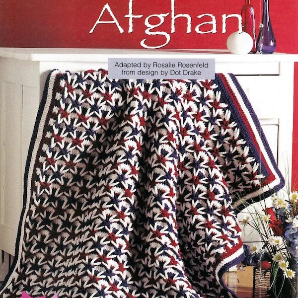 2002 Stars of America Crochet Afghan Pattern PDF download