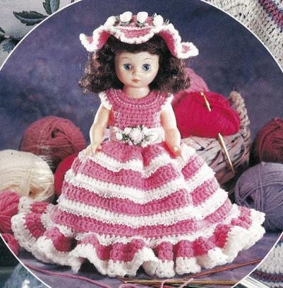 90s crochet dress 90s Crochet Embroidered Midi Dress (M)