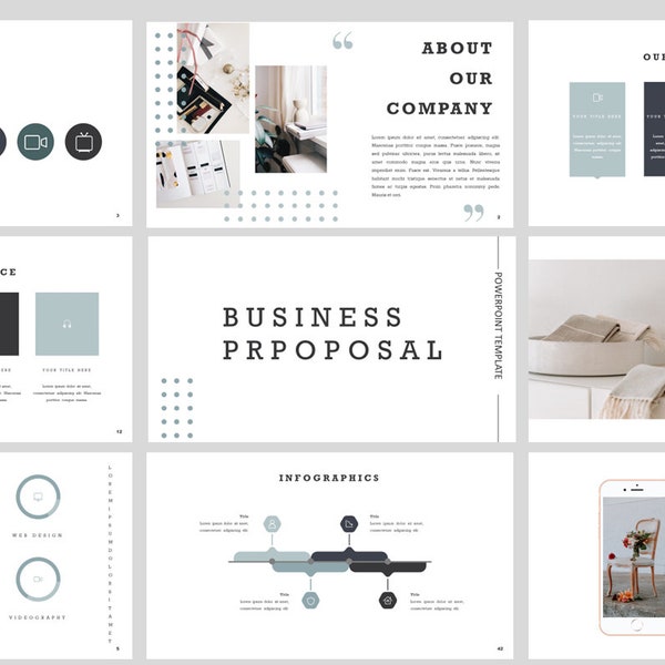 Modern - Simple Powerpoint Slides Presentation Template Modern,  Simple Editable Presentation  – Pitch Deck Slides