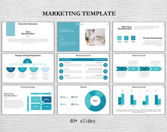 Powerpoint marketing | Meilleur modèle de démarrage | Présentation du plan d'affaires professionnel - Pitch Deck