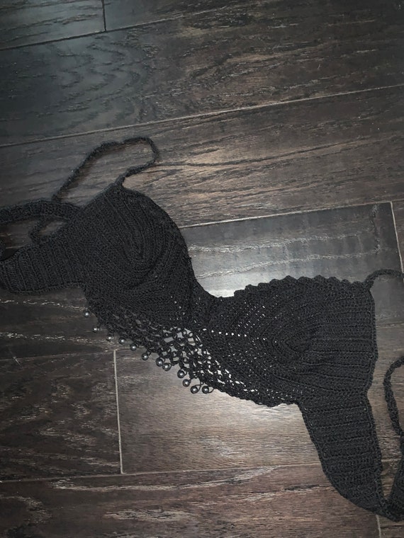 Black Handmade Crochet Swimsuit Etsy