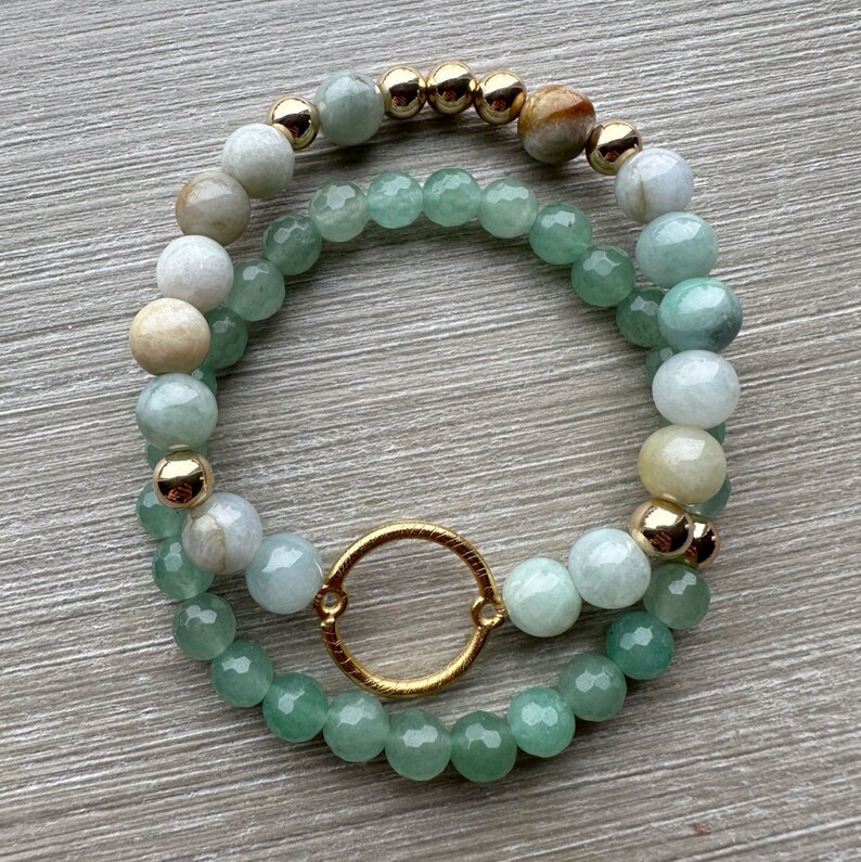 Eclipse Bracelet With Aventurine, Rose Quartz, Aquamarine, And Diamonds
