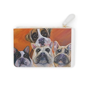 Mini Clutch Bag, muttley crew design - Small Purse, Dog Lover Gift, Cute Pouch Bag, Animal Print Clutch, Zipper Wallet, Pet Owner Accessory