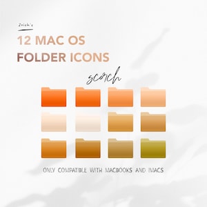 Ordner Icons für Mac, Desktop Ordner Icons, Macbook Desktop Ordner Icons, Ästhetische Töne Icons, Ästhetische MacOS Ordner | Sofort Download