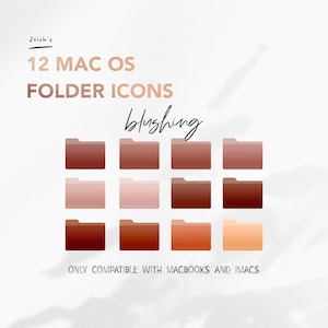Ordner Icons für Mac, Desktop Ordner Icons, Macbook Desktop Ordner Icons, Neutrale Töne Icons, Ästhetische MacOS Ordner | Sofort Download