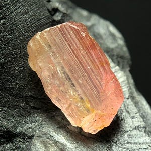 Peach Tourmaline Rough Crystal: Raw Gemstone for Jewelry Making