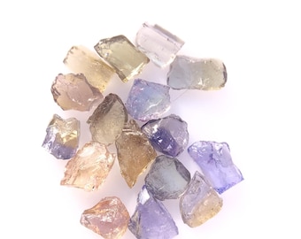 Raw Tanzanite Crystals: Uncut Gemstone Lot for Jewelry Making