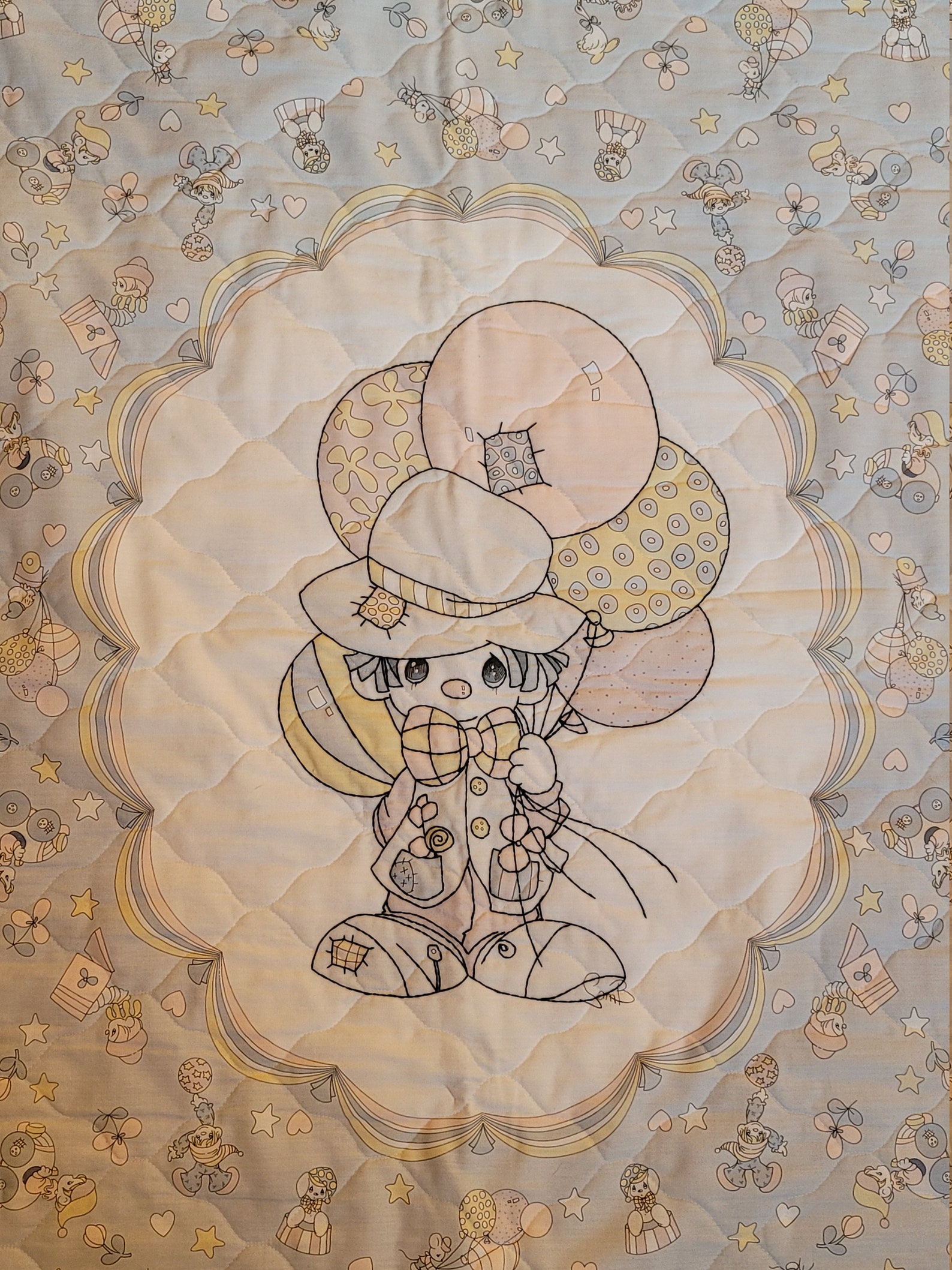 Precious Moments Baby Blanket With Hand Embroidered Outlined Etsy