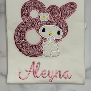 Mel Rabbit Embroidered Birthday Shirts - Etsy