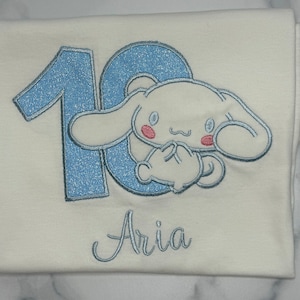Cinnamon and Melody Embroidered Applique Birthday Shirts