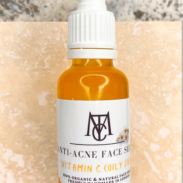 Organic Vitamin C Calendula & Chamomile Dry Skin Face Serum, Herbal Serum ,Fragrance Free,Face Elixir, Face Moisturiser , Ayurvedic Serum