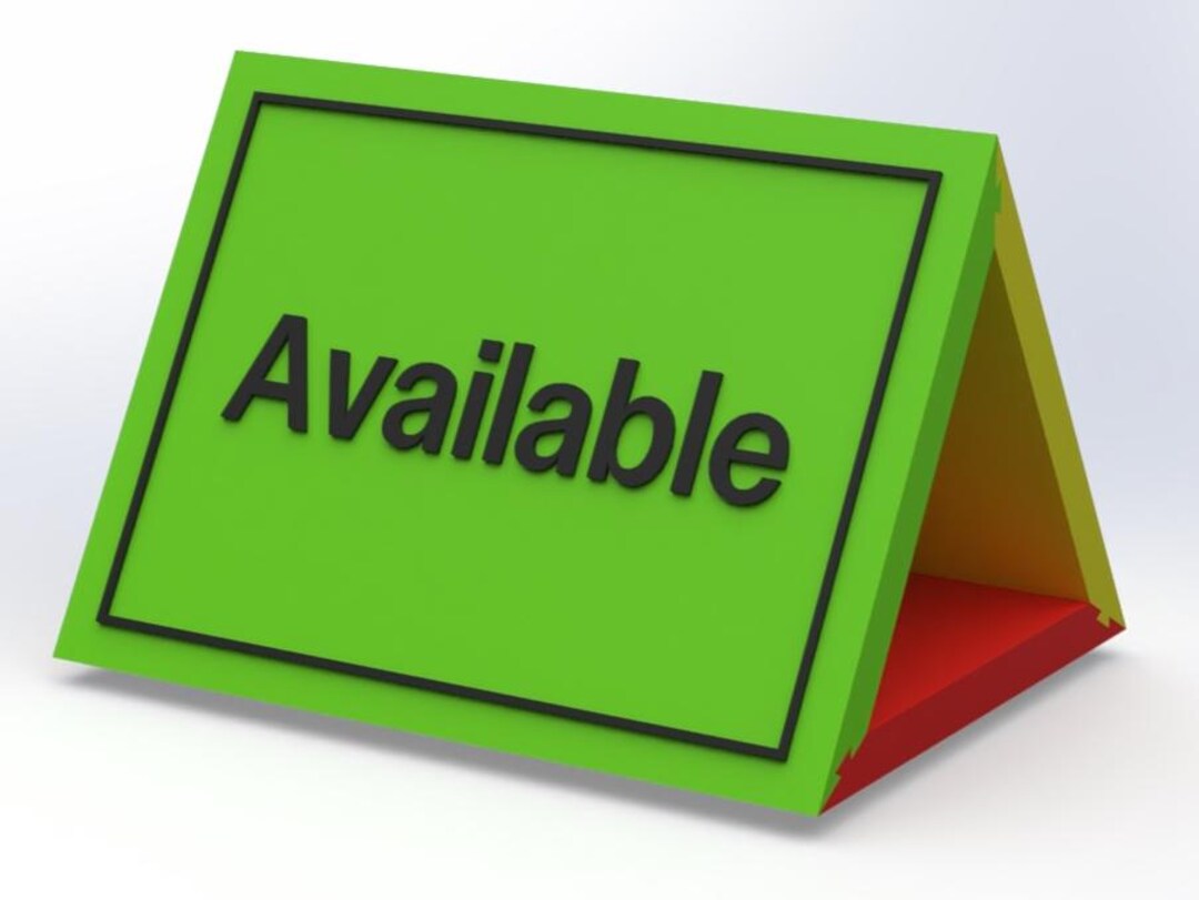 Custom 3 Panel Desk Sign | Modern Corporate Event Name Display ...