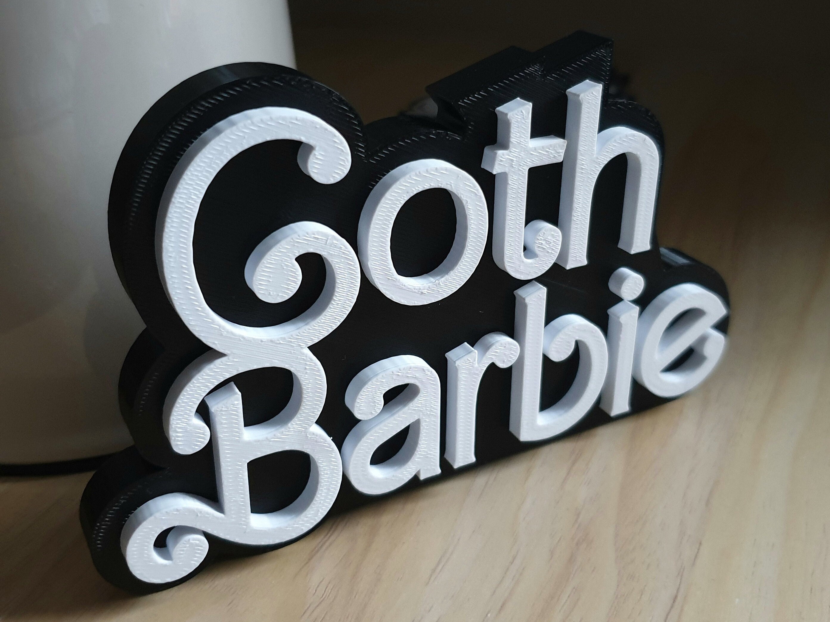 Goth Barbie Sign | Wall or Desk Mounted | Goth Decor - Etsy