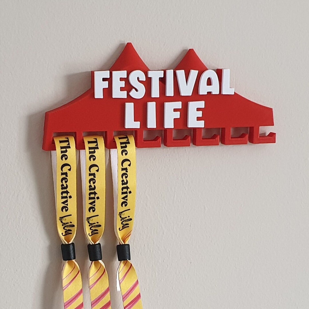 Festival Wristband Display Hanger Any Colour Music Festival Memorabilia