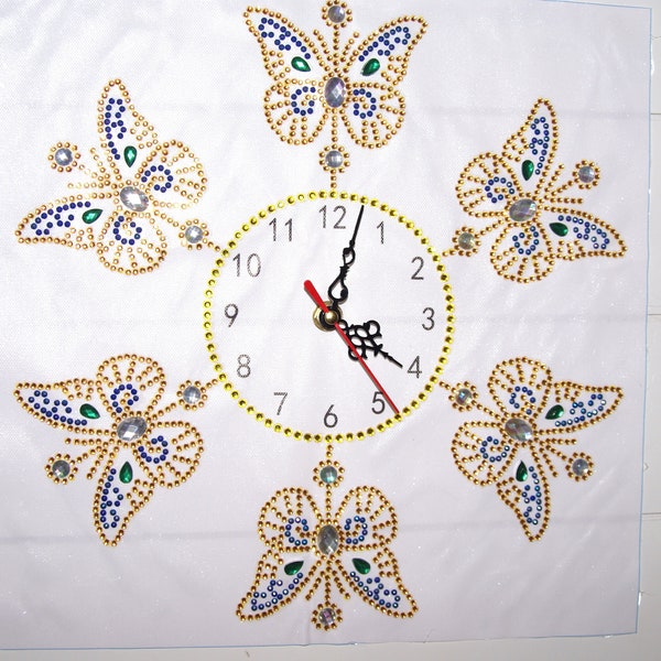 Handmade Clock Paint By Diamonds Choose Your Style