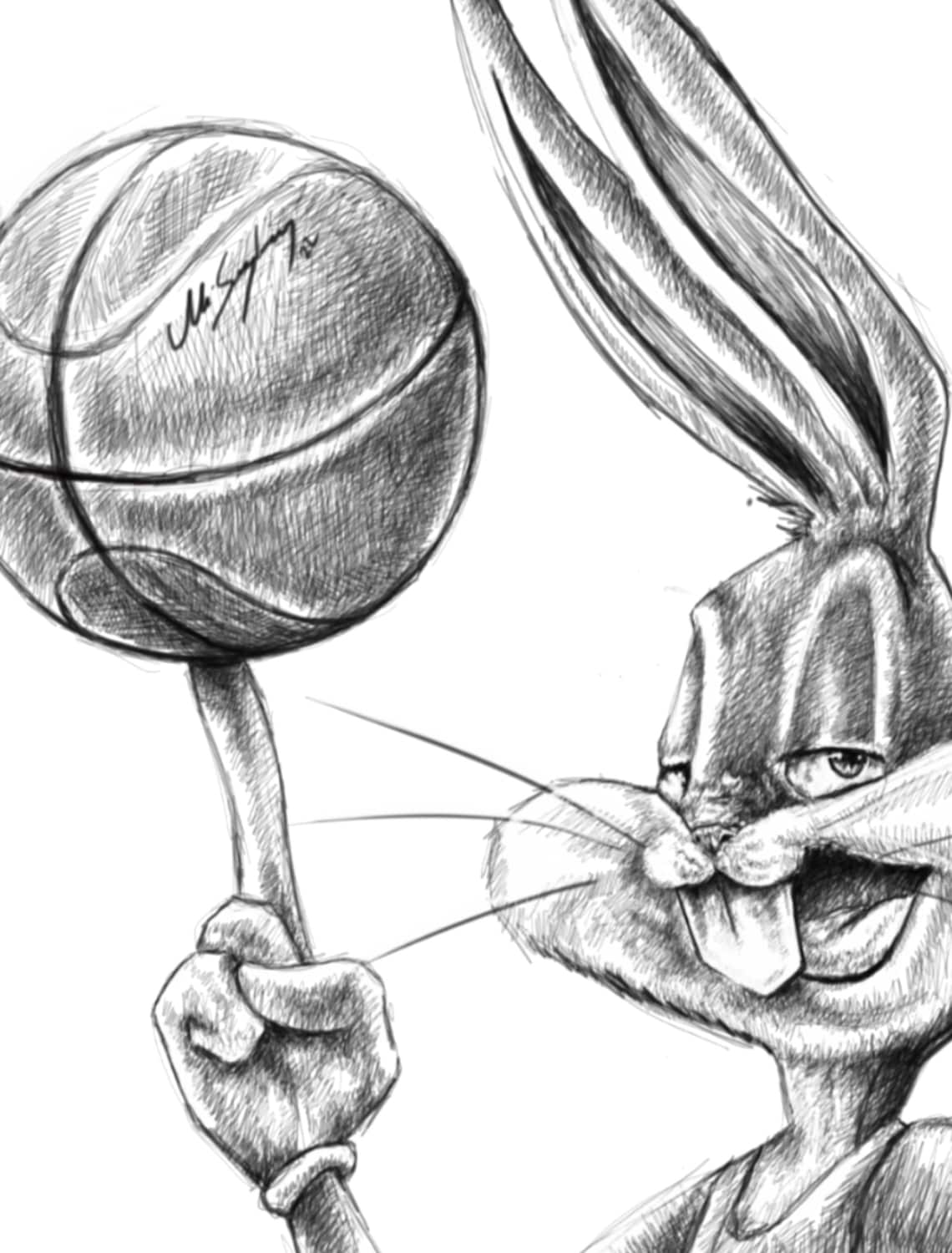 Bugs Bunny Looney Tunes Basketball Cartoon PNG PSD Digital Etsy