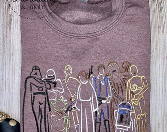 Embroidered star wars sweatshirt hotsell