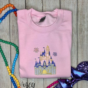 Fireworks Castle Embroidered Crewneck Sweatshirt