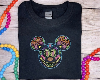 Mickey Sugar Skull Embroidery T-shirt/Sweatshirt