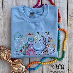 Alice in Wonderland Embroidered Sketch Sweatshirt image 1