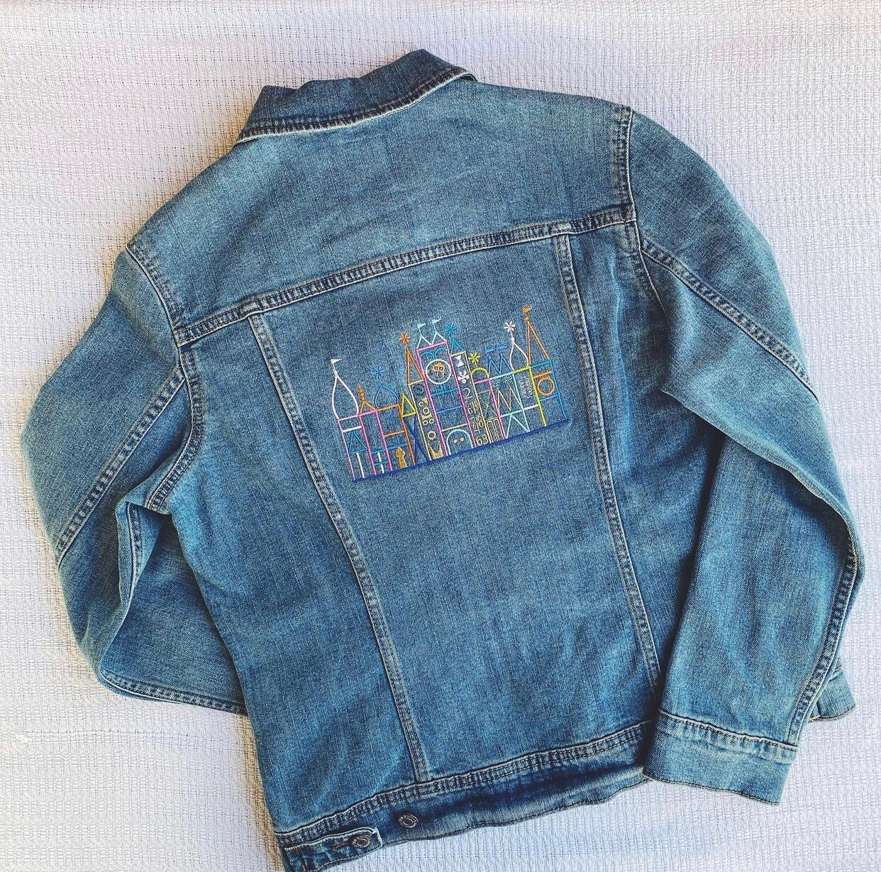 Embroidered Jean Jacket - Etsy Israel