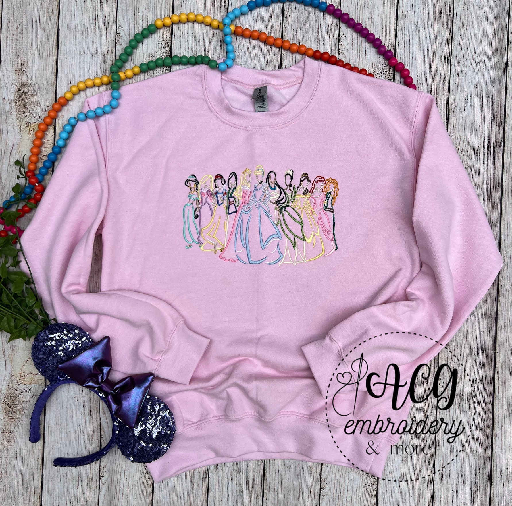 Pink Disney Character Sweaters Christmas Sweatshirt Disney