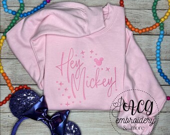 Hey Mickey Embroidered Sweatshirt