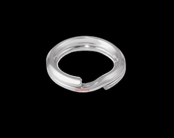 14k 5mm Solid White Gold Round Split Jump Ring Key Chain Keychain Ring Necklace Bracelet Charm FREE SHIPPING Bulk Discounts USA Based