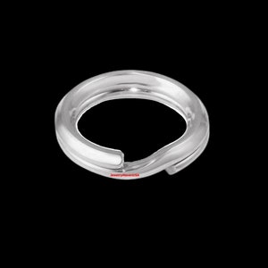 May include: A silver jump ring, a type of jewellery finding used for connecting chains, cords, or other jewellery components.