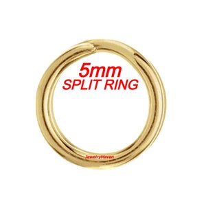 May include: A gold-colored 5mm split ring.