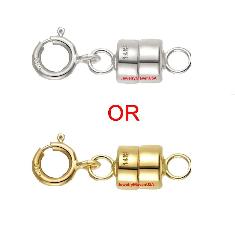 14k Clasp Converter Extender Yellow or White Solid Etsy