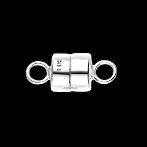 14k Magnetic Clasp Converter Extender White Solid Gold 4.5mm for Necklace & Bracelet FREE SHIPPING Bulk discounts USA based
