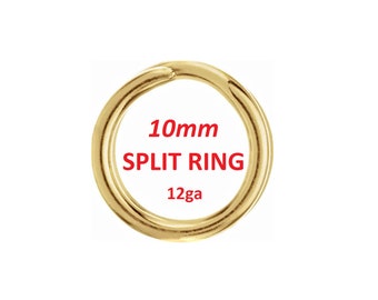 May include: A gold-colored 10mm split ring, 12 gauge.