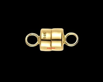 14k Magnetic Clasp Converter Extender Yellow Solid Gold 4.5mm for Necklace & Bracelet FREE SHIPPING Bulk discounts USA Based
