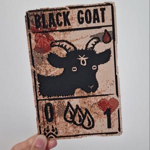 Carta di crittografia Capra Nera | Decorazione per fan di Inscryption