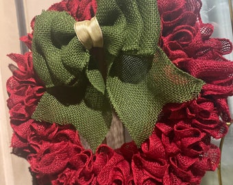 Christmas wreath, Red wreath, Red burlap wreath, Valentines wreath, Buffalo check wreath, winter wreath, Xmas wreath