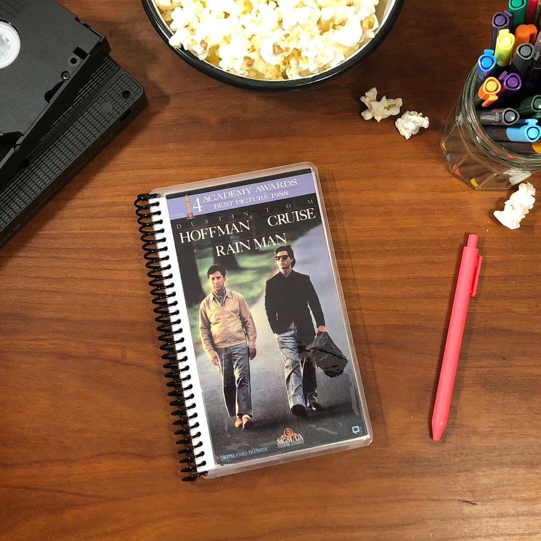 Rain Man Spiral Notebook Hand Made from Original VHS Tape Movie Cover
