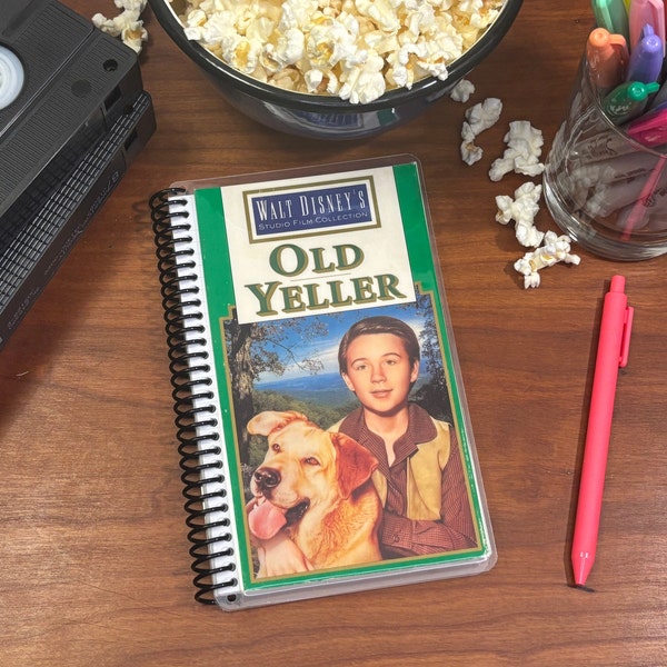 OLD YELLER Upcycled VHS Notebook