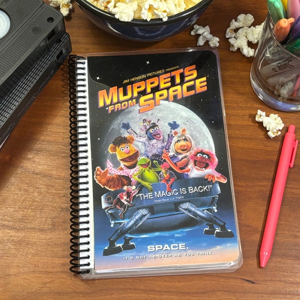 MUPPETS from SPACE Upcycled VHS Notebook
