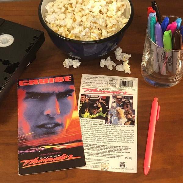 DAYS of THUNDER Upcycled VHS Notebook