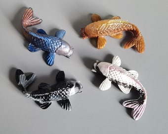 Resin Koi Fish fridge magnets, Handmade decorative magnet ornament, kitchen decor, Buy 2 and get 1 free