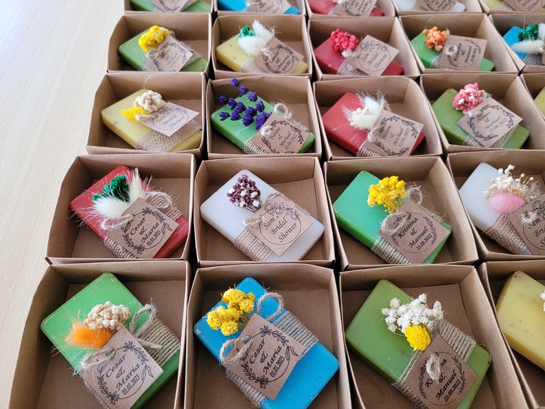 40 Pcs Handmade Scented Soaps MIX Bulk Vegan Soaps Wedding Etsy