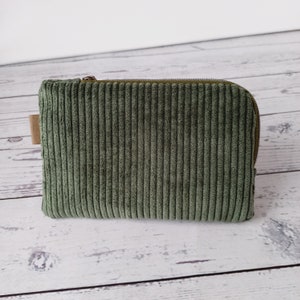 Mini purse, make-up bag, small items bag, corduroy image 4