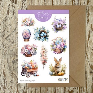 Happy Spring-bujostickers Stickervel bloemen